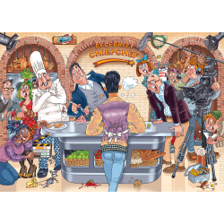 Genoptrykt Puslespil "Wasgij Original 26 Celebrity Cheif Chef!" 1000 Brikker