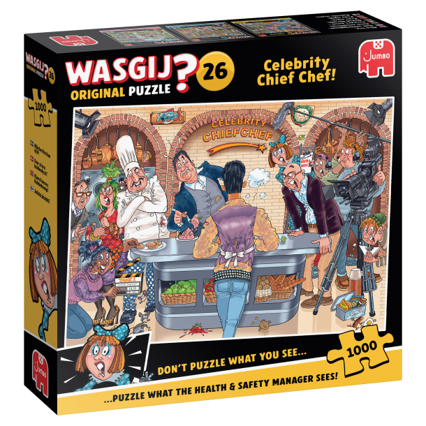 Genoptrykt Puslespil "Wasgij Original 26 Celebrity Cheif Chef!" 1000 Brikker