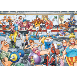 Genoptrykt Puslespil "Wasgij Original 28 Dropping the Weight!" 1000 Brikker