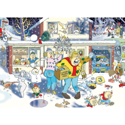 Genoptrykt Puslespil "Wasgij Christmas 9 A Bright Christmas Night!" 1000 Brikker