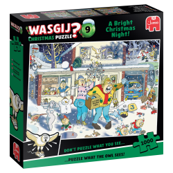 Genoptrykt Puslespil "Wasgij Christmas 9 A Bright Christmas Night!" 1000 Brikker