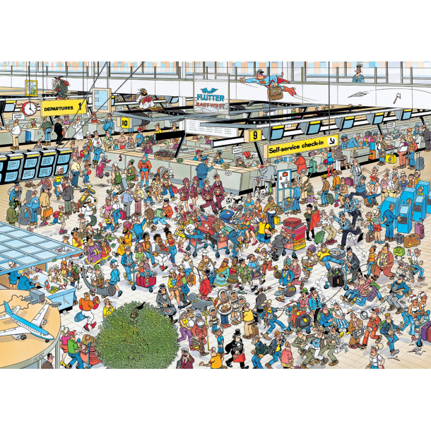 Genoptrykt Puslespil af JVH "Departure Hall" 1000 Brikker