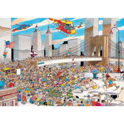 Genoptrykt Puslespil af JVH "New York Marathon" 1000 Brikker