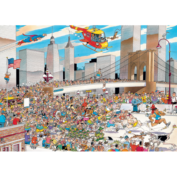 Genoptrykt Puslespil af JVH "New York Marathon" 1000 Brikker