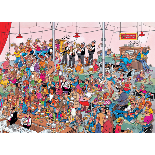 Genoptrykt Puslespil af JVH "German Beer Party" 1000 Brikker