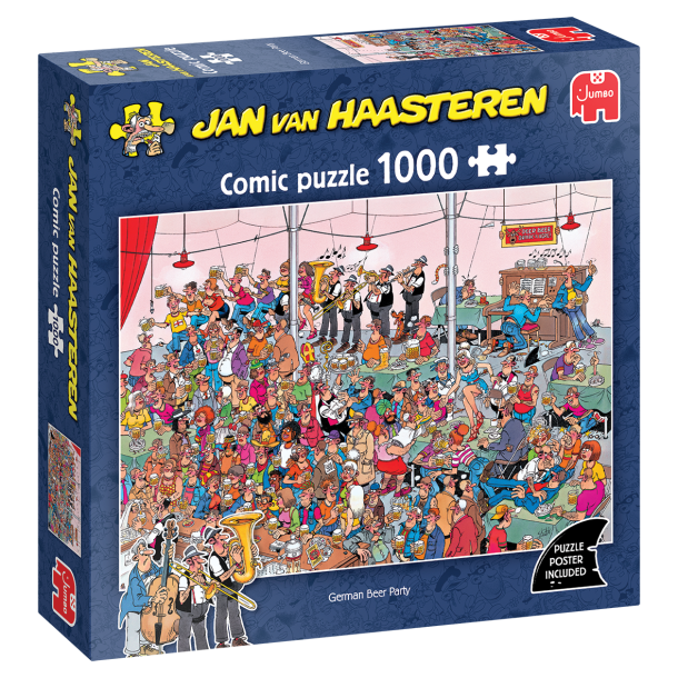 Genoptrykt Puslespil af JVH "German Beer Party" 1000 Brikker
