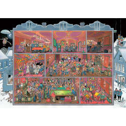 Genoptrykt Puslespil af JVH "The Grand Caf" 1000 Brikker