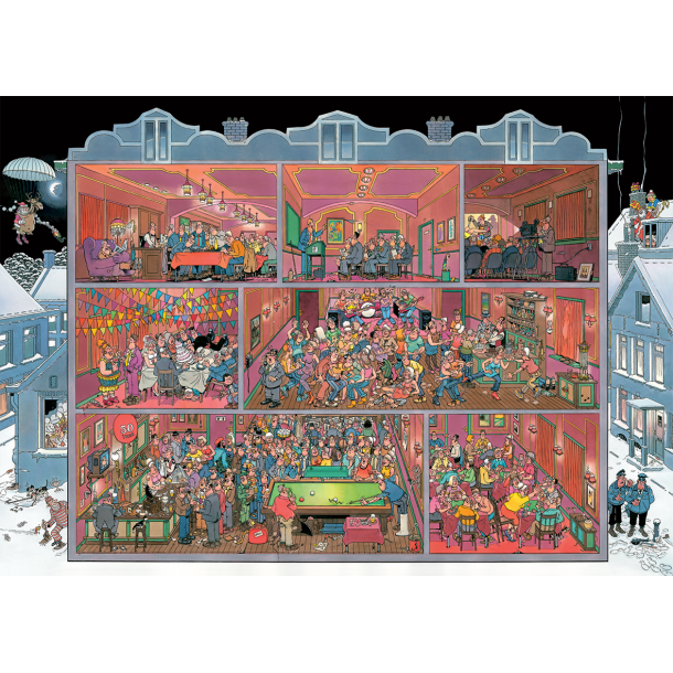 Genoptrykt Puslespil af JVH "The Grand Caf" 1000 Brikker