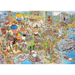 Genoptrykt Puslespil af JVH "USA" 1000 Brikker