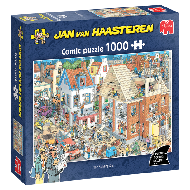 Genoptrykt Puslespil af JVH "The Building Site" 1000 Brikker