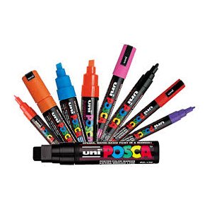 POSCA Ultimativt sortiment - PC-1M, PC-1MR, PC-3M (96 stk)
