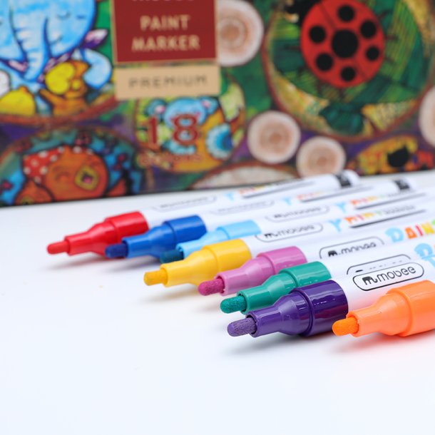 Mobee - Paint Markers Medium Tip 18-Pak