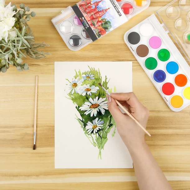 Mobee Akvarelst i Plastikske - 12-Pak