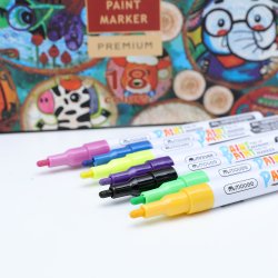 Mobee - Paint Markers Fine Tip 18-Pak