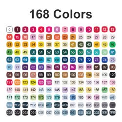 Mobee - 168-Stk Pro Twin Marker + Blok A4