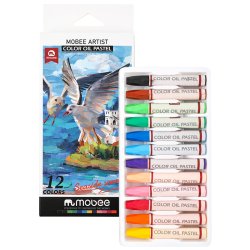 Mobee Farvede Oliepasteller - 12-Pak