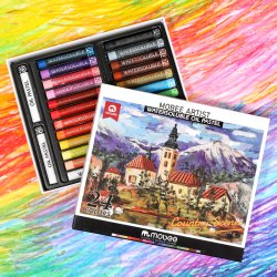 Mobee Vandoplselige Oliepasteller - 24+2-Pak