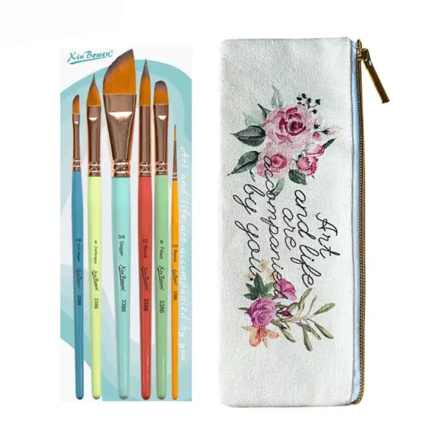 Penselst 6-pak i Etui - Multicolor