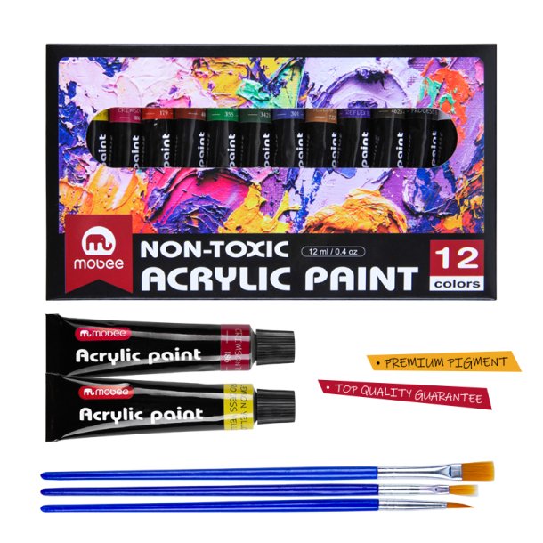 Mobee - Akrylmaling 12-Pak