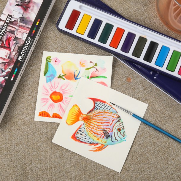 Mobee Akvarelst i Metaletui - 12-Pak