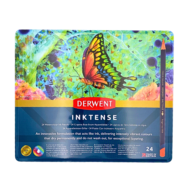 Derwent Inktense Blyanter, 24-Pak