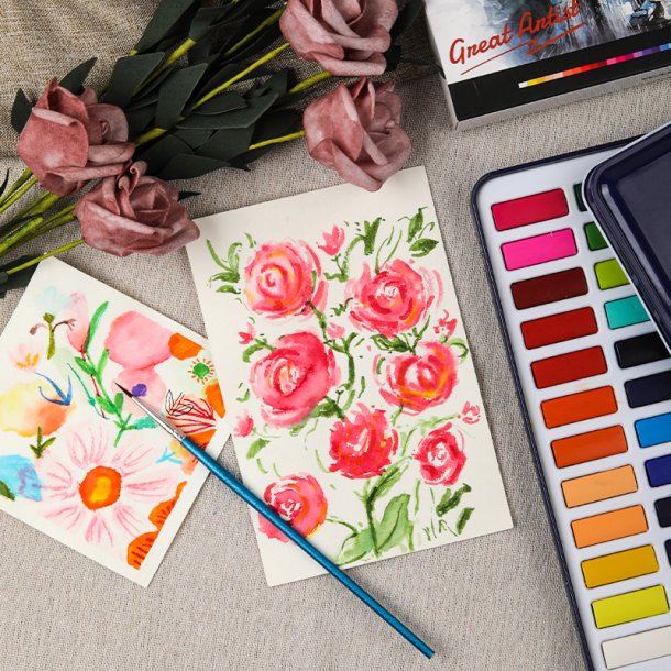 Mobee Akvarelst i Metaletui - 36-Pak