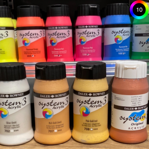 System 3 Acrylic 500 ml. Metallic & Neon