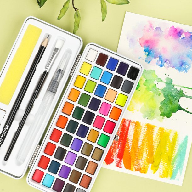 Mobee Akvarelst i Etui med Tilbehr - 50-Pak