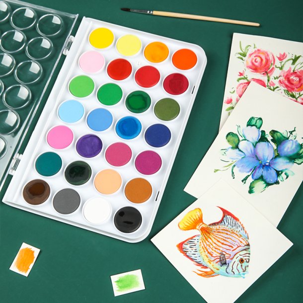 Mobee Akvarelst i Plastikske - 28-Pak