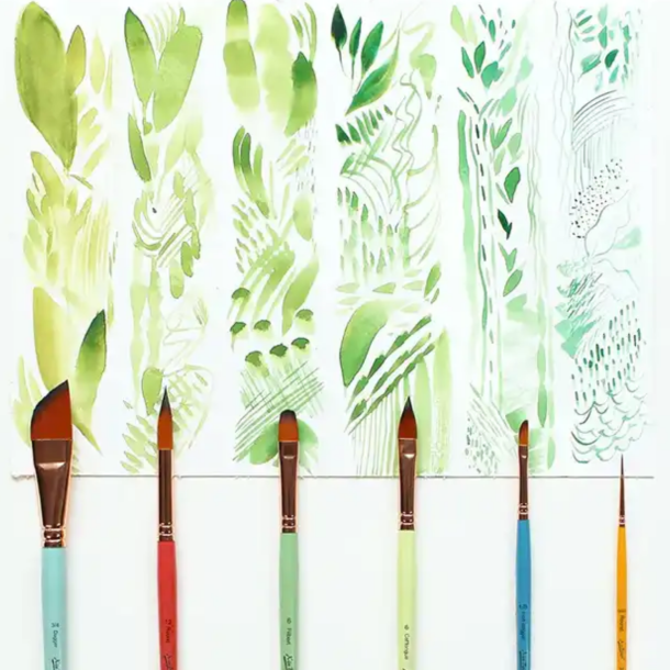 Penselst 6-pak i Etui - Multicolor