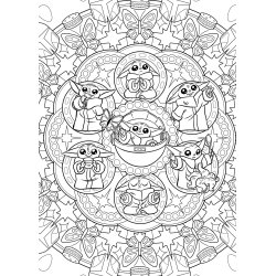 100% Grogu Mandalas, Mystery Coloring &amp; Scenes