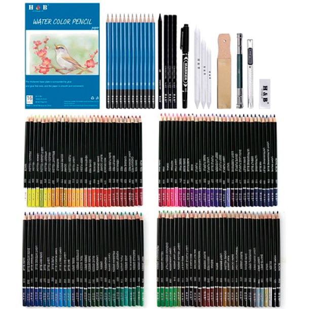 H&B Komplet Tegnes�t i Etui - 145-Dele