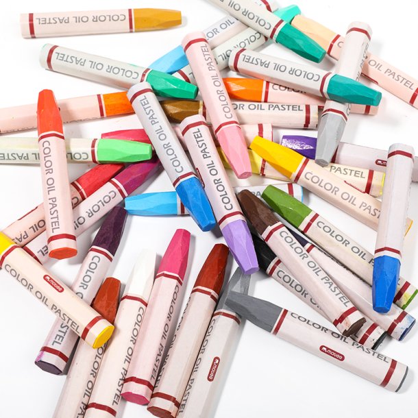 Mobee Farvede Oliepasteller - 36-Pak