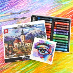 Mobee Vandoplselige Oliepasteller - 24+2-Pak