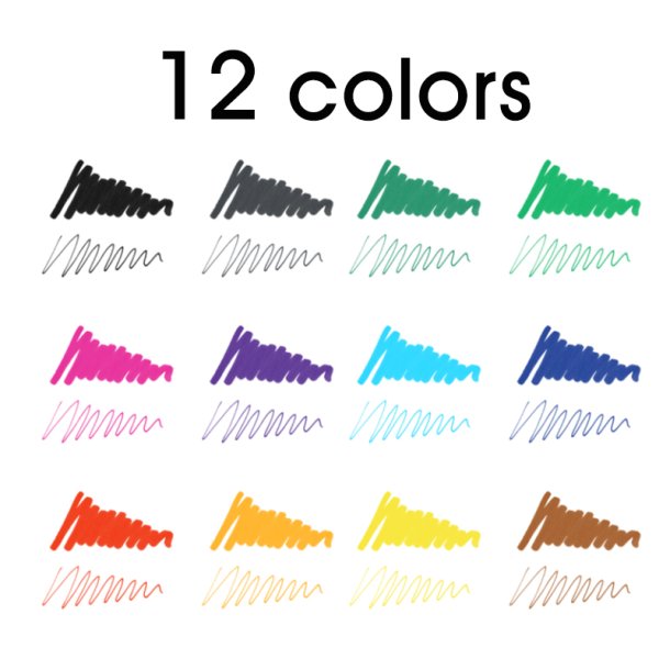 Mobee - 12-Pak Dual Tip Brushpens