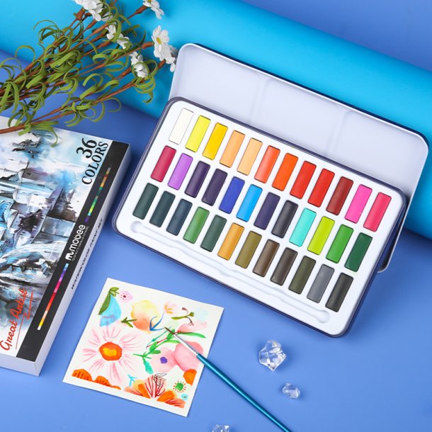 Mobee Akvarelst i Metaletui - 36-Pak