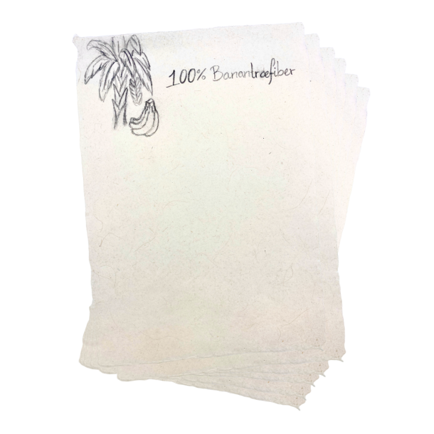 Hndlavet Bananpapir A4 Ivory 90G - 6-pak