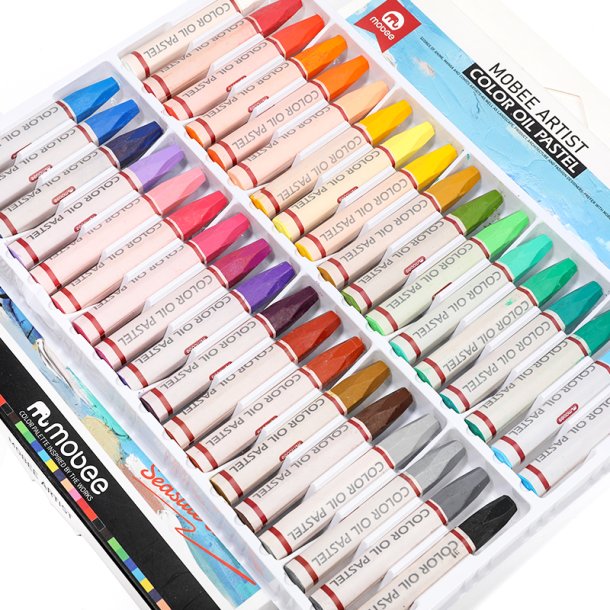 Mobee Farvede Oliepasteller - 36-Pak