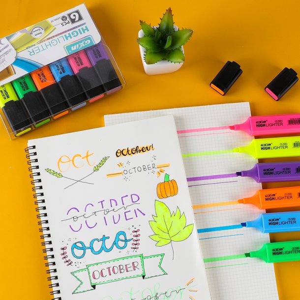 Mobee - Highlighters Neonfarver 6-pak