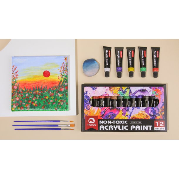 Mobee - Akrylmaling 12-Pak