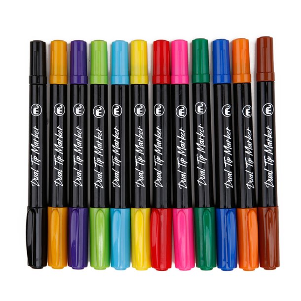 Mobee - Dobbeltendet Marker Fine &amp; Extra Fine 12-Pak