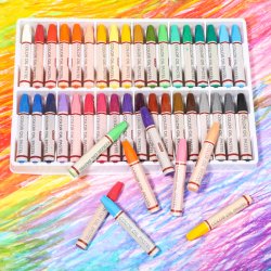 Mobee Farvede Oliepasteller - 36-Pak