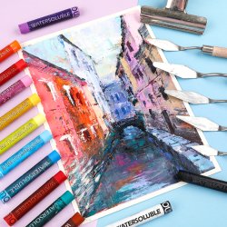 Mobee Vandoplselige Oliepasteller - 24+2-Pak