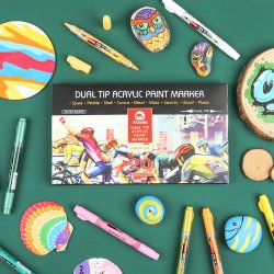 Mobee - Dobbeltendede Akryltuscher 20-Pak