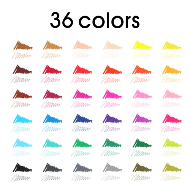 Mobee - 36-Pak Dual Tip Brushpens