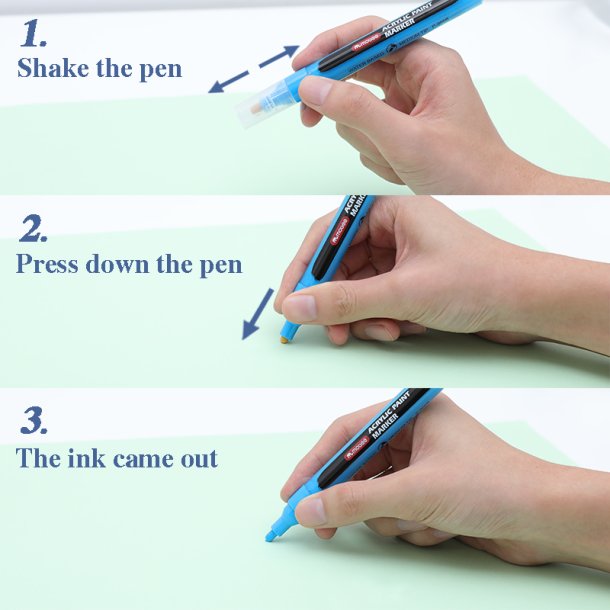 Mobee - Akryltusch Medium Tip 20-Pak