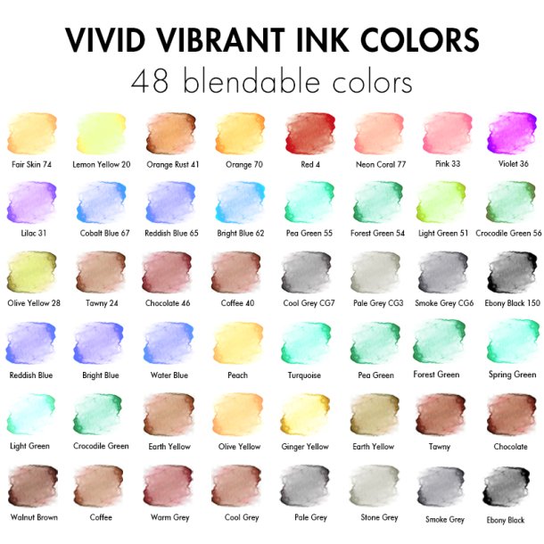 Mobee - Watercolor Brushpens 48-Pak