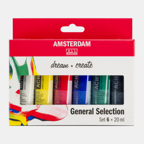 Amsterdam Akrylmaling, General Selection, 6x20 ML.