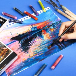 Mobee Vandoplselige Oliepasteller - 24+2-Pak