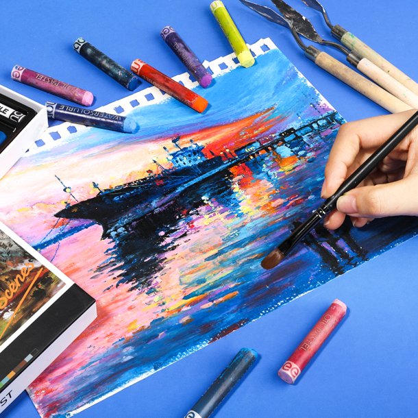 Mobee Vandoplselige Oliepasteller - 24+2-Pak